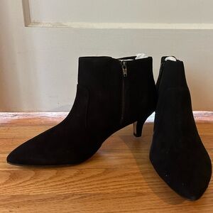 NWT Black Suede Booties - Clark’s size 10